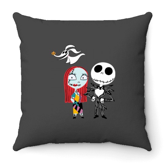 Disney Nightmare Before Christmas Dark Jack Sally Throw Pillows