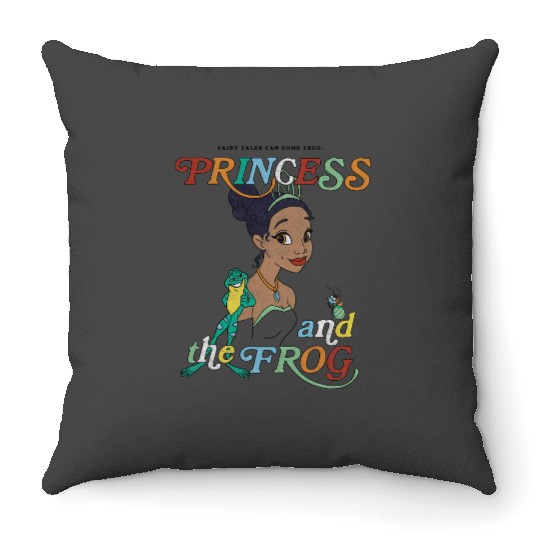 Disney Princess And The Frog Tiana And Frog Naveen Portrait Throw Pillows
