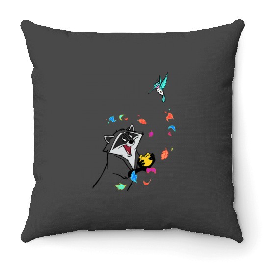 Disney Pocahontas Meeko Flit Colorful Leafs Fall Throw Pillows