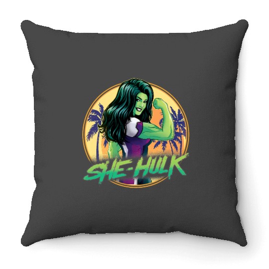 marvels Studios SheHulk Disney Plus Flex Throw Pillows