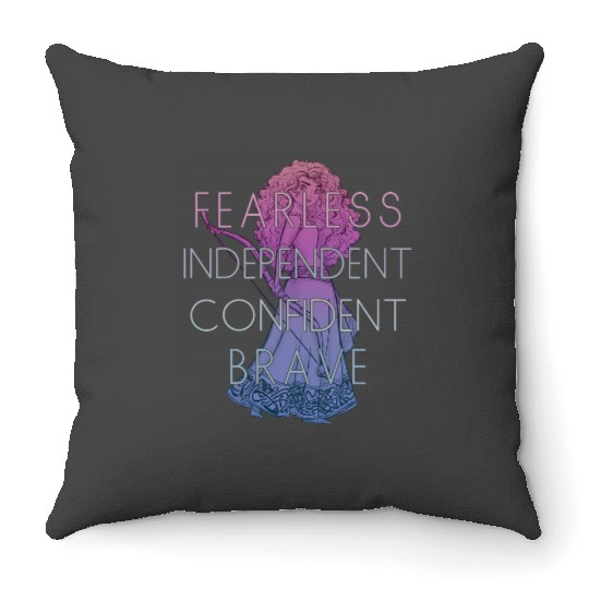 Disney Bravess Merida Fearless Independant Confident Throw Pillows