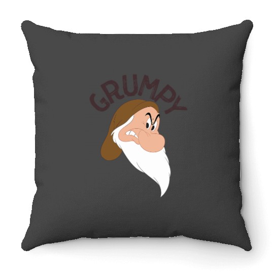 Disney Snow White The Seven Dwarfs Grumpy Face Throw Pillows