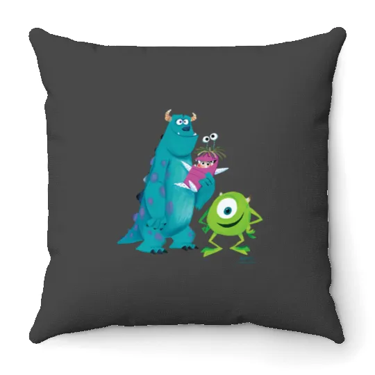 Disney Pixars Monsters Inc. Sulley Mike Boo Concept Art Throw Pillows
