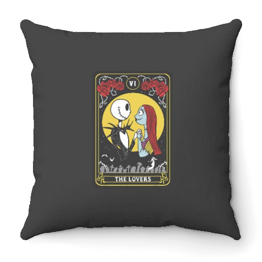 Disney The Nightmare Before Christmas Jack Sally Lovers Throw Pillows