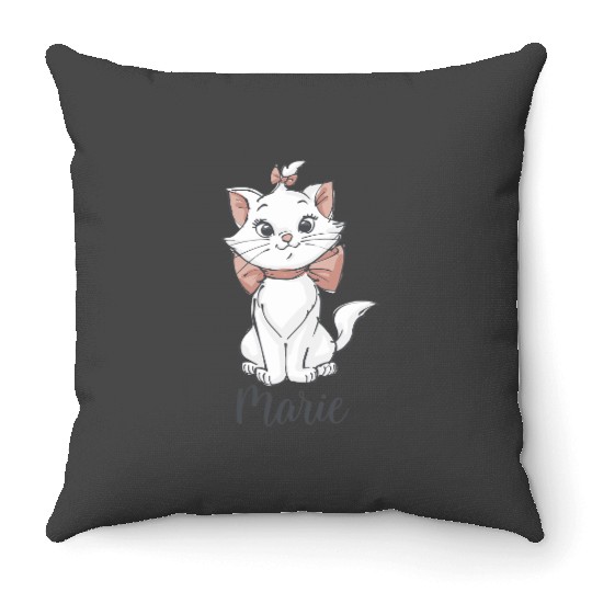 Disney The Aristocats Marie Painting Cute Portrait Throw Pillows