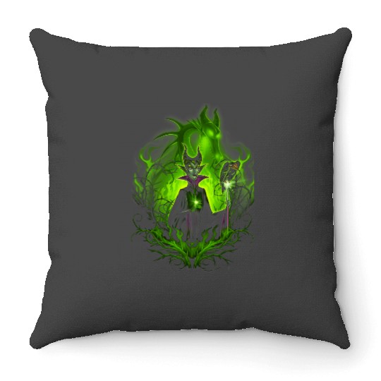 Disney Sleeping Beauty Dark Detailed Maleficent Throw Pillows