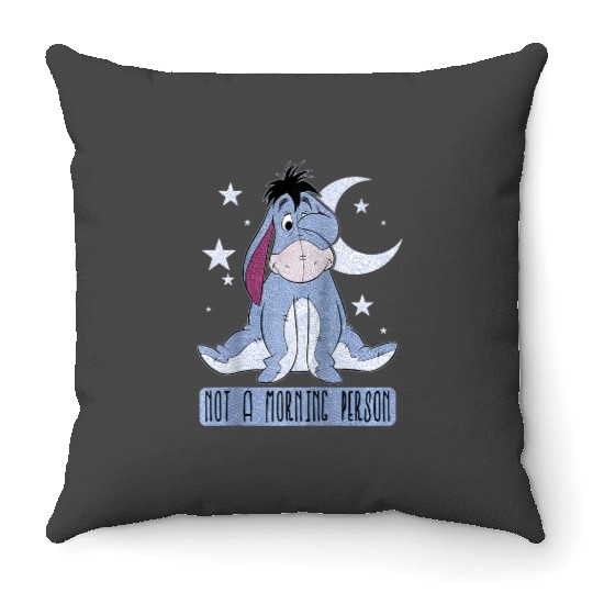 Disney Winnie The Pooh Eeyore Not A Morning Person Raglan Baseball Tee Throw Pillows