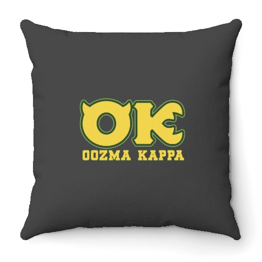 Disney Pixars Monsters University Ok Oozma Kappas Badge Logo Throw Pillows