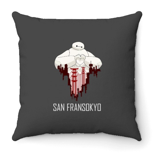 Disney Big Hero 6 Baymax San Fransokyo Love Throw Pillows