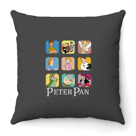 Disney Peter Pan Characters Throw Pillows, Peter Pan Throw Pillows