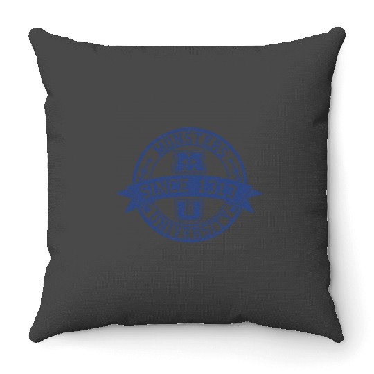 Disney Monsters University Since 1313 Collegiate Badge Throw Pillows