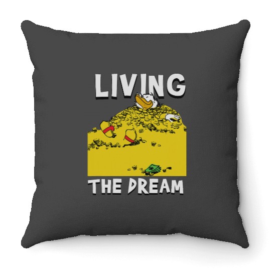Disney Ducktales Scrooge McDuck Living the Dream Throw Pillows