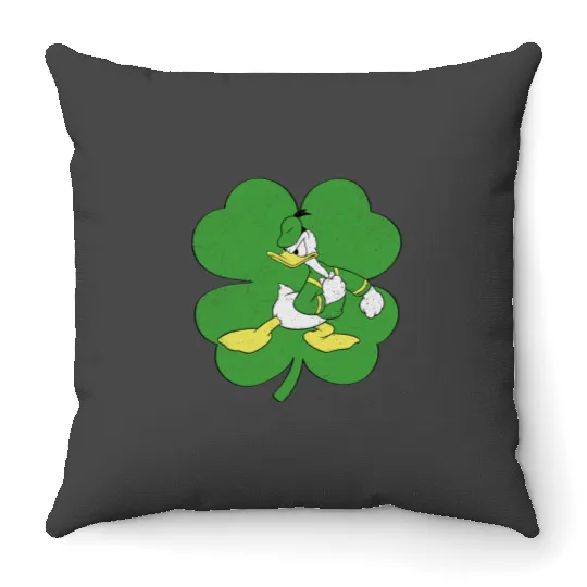 Disney Donald Duck Retro Shamrock St. Patricks Day Throw Pillows