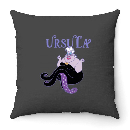 Disney The Little Mermaid Ursula Vintages Villain Portrait Throw Pillows