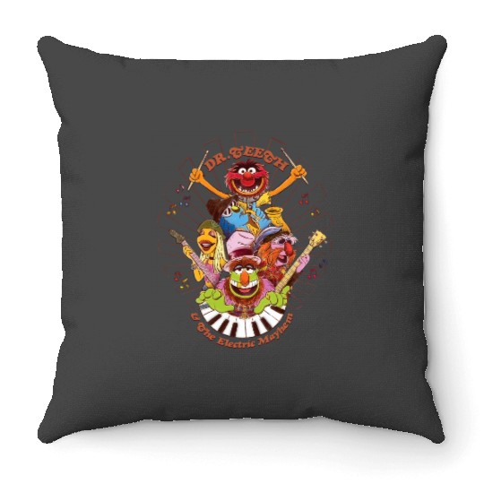 Disney The Muppets Dr Teeth Electric Mayhem Keyboard Band Throw Pillows