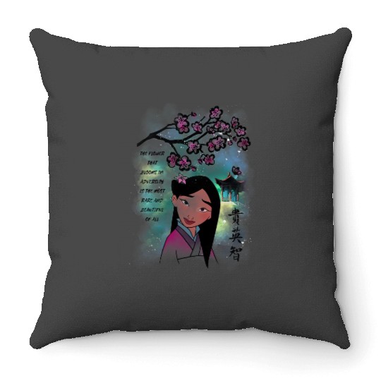 Disney Mulan Water Color Graphic Throw Pillows