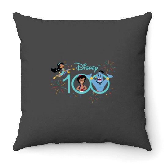 Disney 100 Anniversary Aladdin Jasmine Genie D100 Throw Pillows