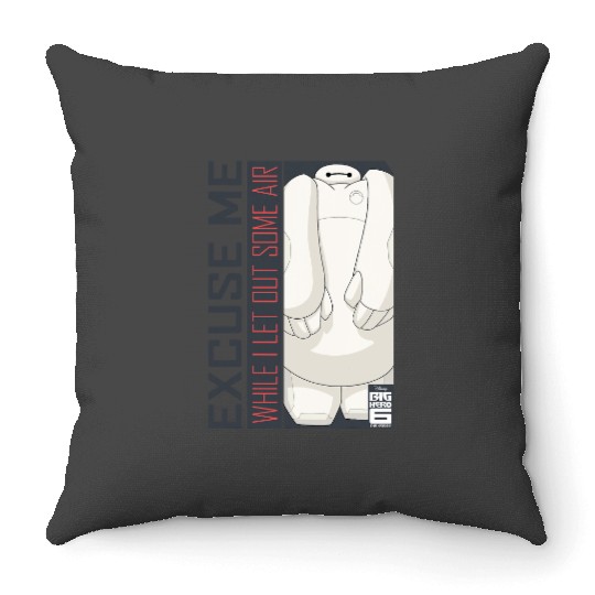 Disney Big Hero 6 TV Series Baymax Excuse Me Graphic Throw Pillows