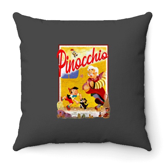 Disney Pinocchio Vintages Storybook Throw Pillows