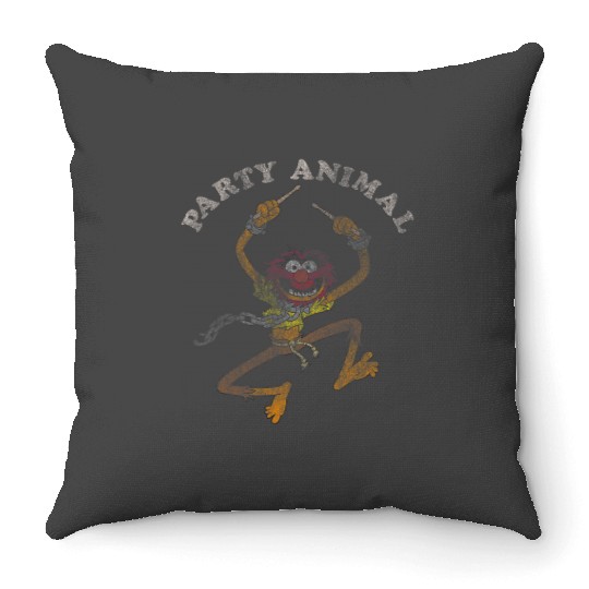 Disney The Muppets Distressed Party Animal Muppet Drummer Throw Pillows