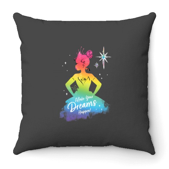 Disney Princess Tiana Rainbow Make Your Dreams Happen Throw Pillows