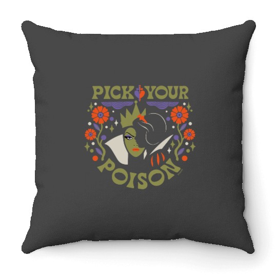 Disney Princess Snow White and Evil Queen Pick Your Poison Throw Pillows