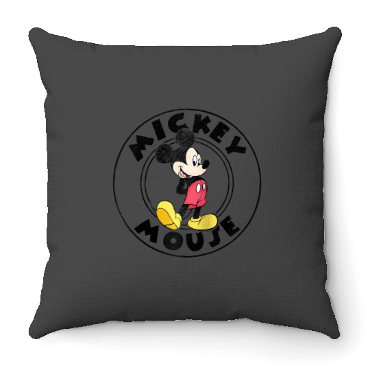 Disney Mickey Mouse Raglan Baseball Tee Throw Pillows