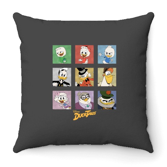 Disney DuckTales Group Shot Comic Box Up Throw Pillows