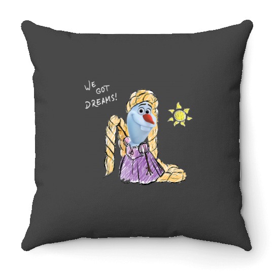 Disney Olaf Presents Tangled Rapunzel We Got Dreams Tank Top Throw Pillows