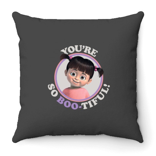 Disney and Pixars Monsters Inc. Boo Youre So Bootiful! Throw Pillows