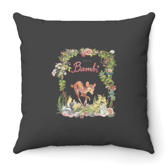 Disney Bambi Floral Portrait Throw Pillows