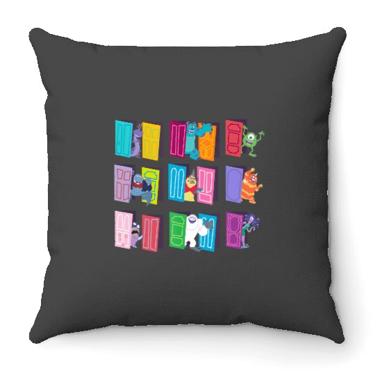 Disney and Pixars Monsters Inc. Doorss Throw Pillows