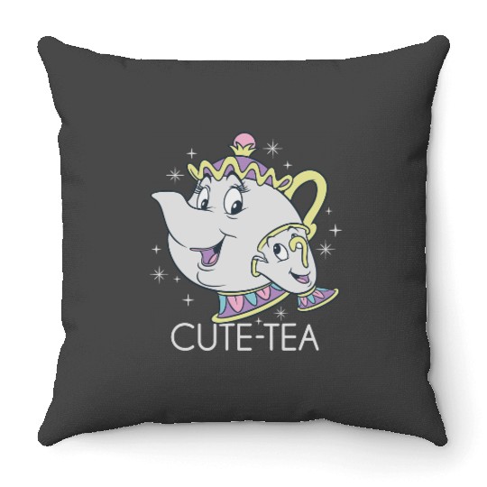 Disney Beauty and the Beast Mrs. Potts and Chip Mothers Day Throw Pillows