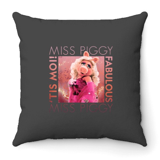 Disney The Muppets Miss Piggy Tis Moi Fabulous Throw Pillows