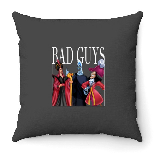 Disney Villains Bad Guys Throw Pillows, Jafar, Captain Hook, Hades Throw Pillows