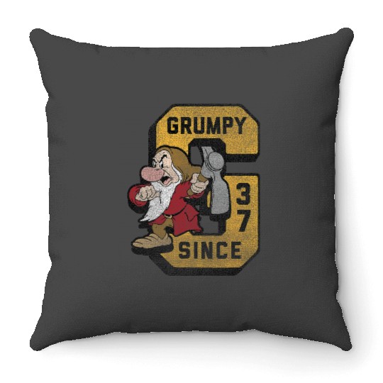 Disney Snow White The Seven Dwarfs Grumpy Collegiate Throw Pillows