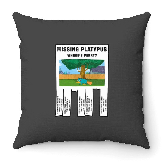 Disney Phineas And Ferb Missing Platypus Throw Pillows