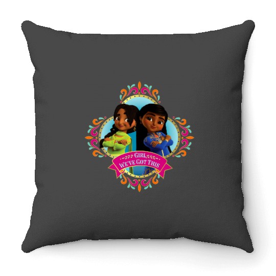 Disney Mira Royal Detective Mira Priya Girl You Got This Throw Pillows