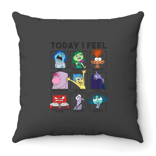 Disney Pixarss Inside Out 2 Today I Feel... Emotions Panels Throw Pillows