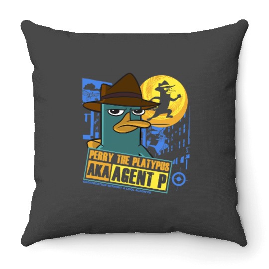 Disney Phineas And Ferb Perry The Platypus AKA Agent P Throw Pillows