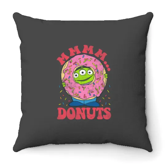 Disney Pixarss Toy Story Aliens MMM...Donuts Sprinkles Throw Pillows