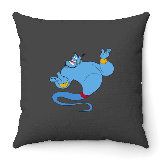 Disney Aladdin Genie Floating Happy Portrait Throw Pillows