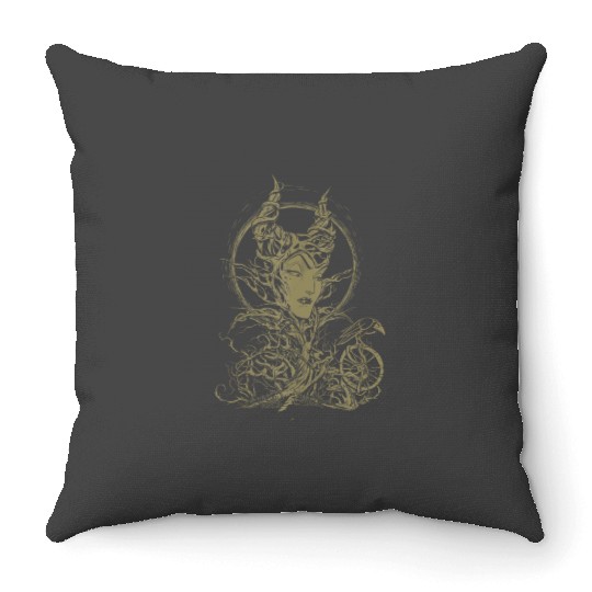 Disney Sleeping Beauty Maleficent Vines Portrait Tank Top Throw Pillows