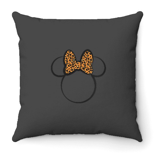 Disney Minnie Mouse Leopard Print Bow Pocket Minnie Ears Tank Top Throw Pillows