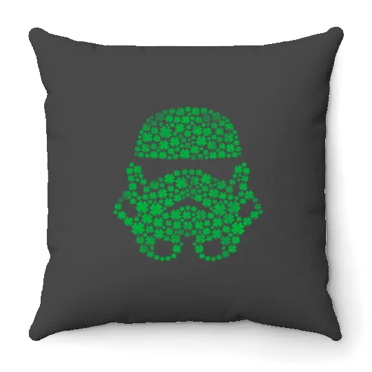 Star Warss Stormtrooper Clovers St. Patricks Day Disney Throw Pillows