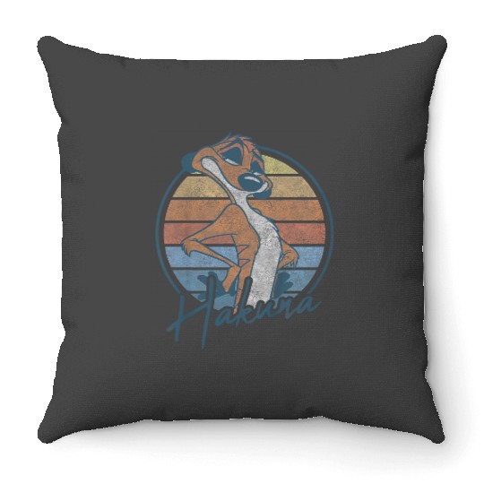 Kids Disney The Lion King Timon Hakuna Matata Retro Vintagess Youth Throw Pillows