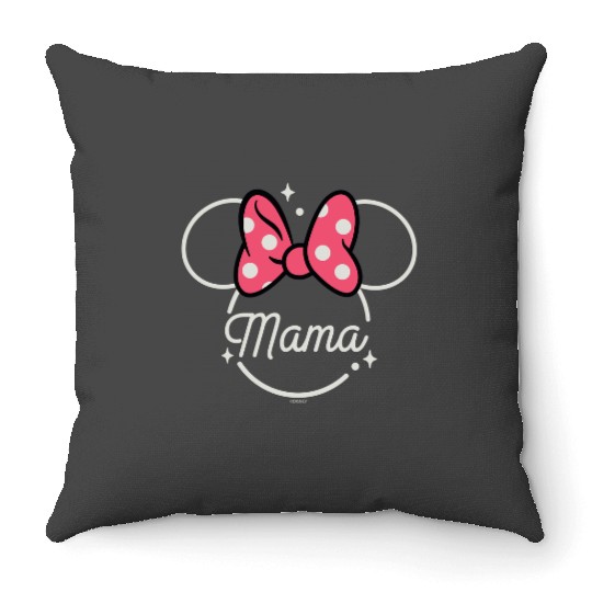 Disney Minnie Mouse Mama Head Icon Magic Mothers Day Pullover Hoodie Throw Pillows