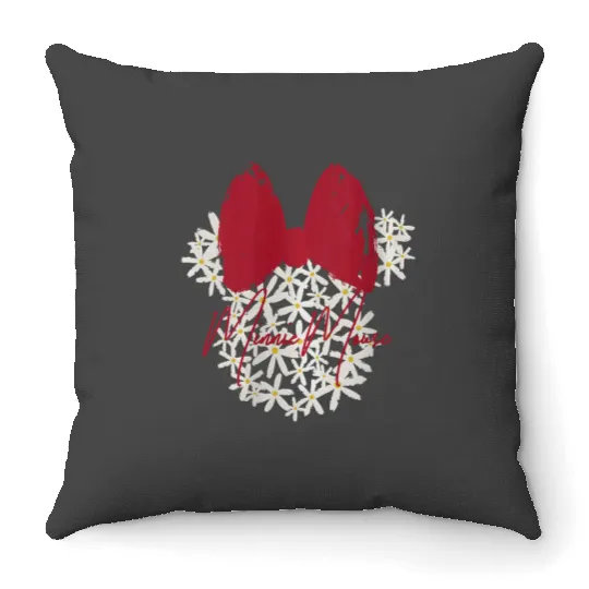 Womens Disney Mickey And Friends Easter Minnie Mouse Floral VNeck Short Sleeve Throw Pillows
