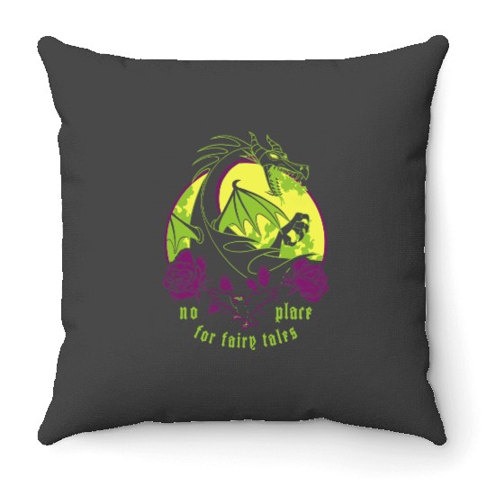 Disney Villains Maleficent Dragon No Place For Fairy Tales Throw Pillows