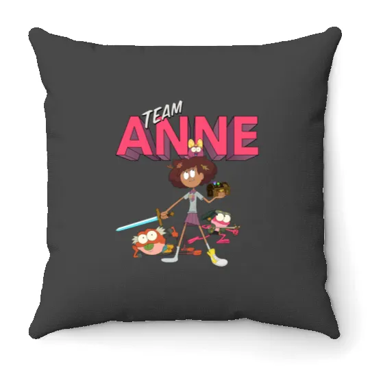 Disney Channel Amphibia Team Anne Sweatshirt Throw Pillows